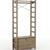 Placards^Flamant Aber, Etagere A Chaussures, Chene Patine, Avec Tringle De Placard