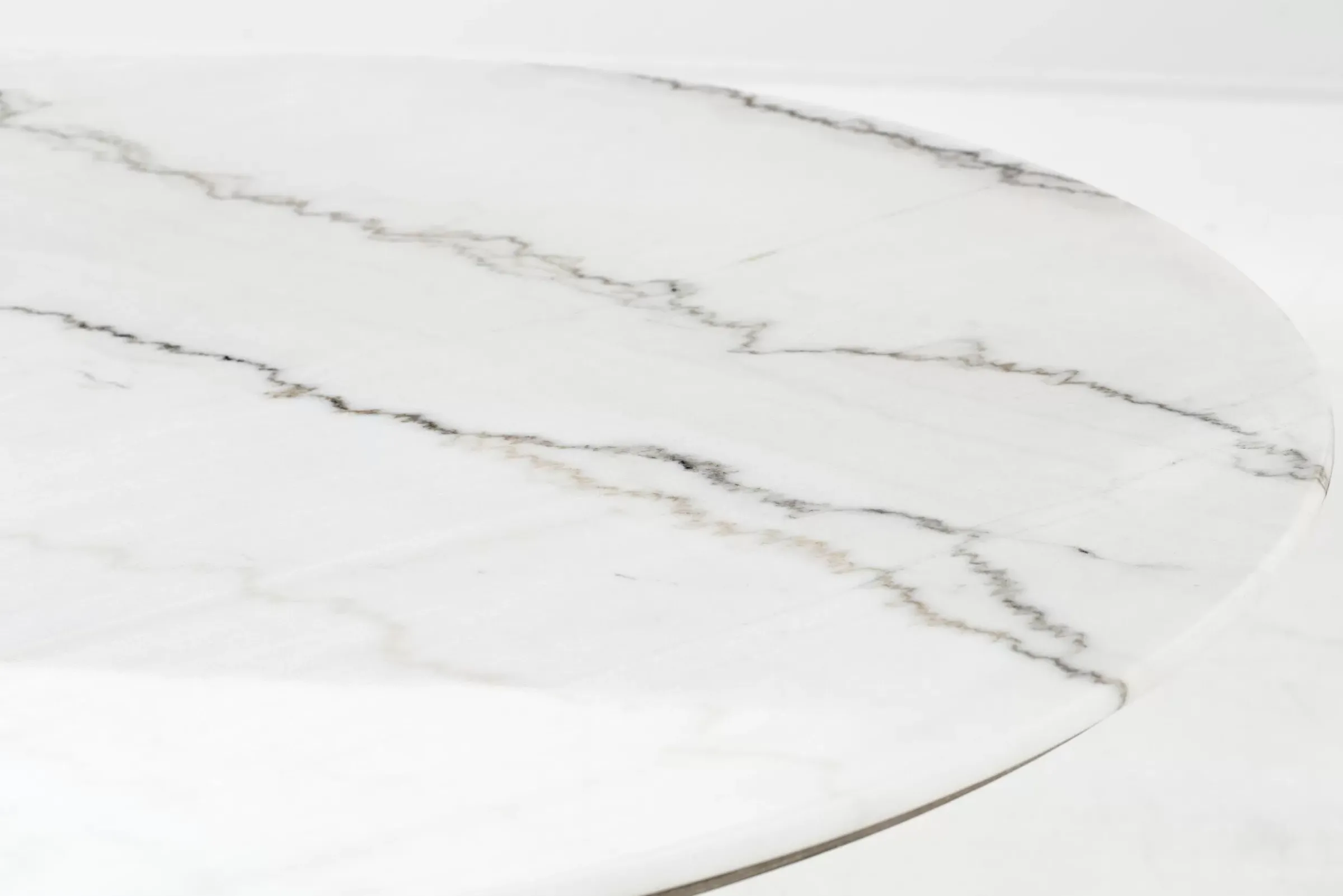 Tables A Manger^Flamant Aboah, Table A Manger, Ronde, Marbre Blanc, 145 Cm