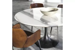 Tables A Manger^Flamant Aboah, Table A Manger, Ronde, Marbre Blanc, 145 Cm