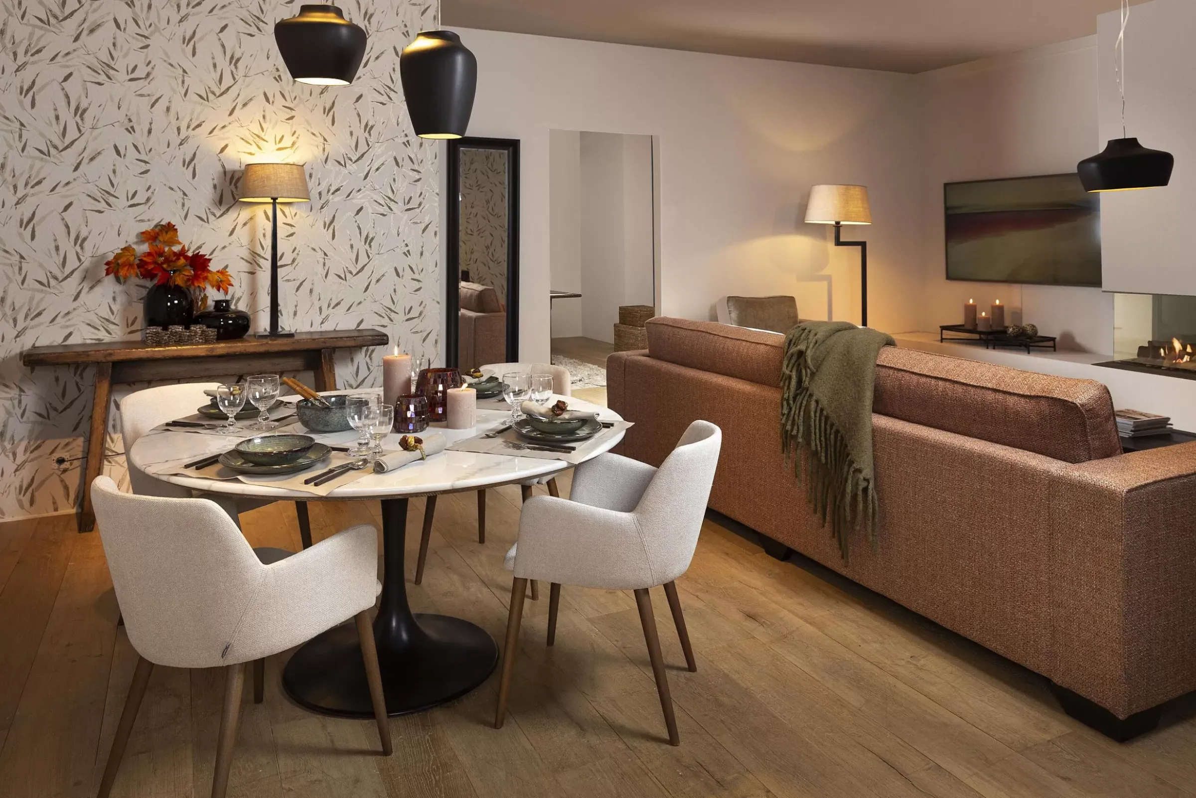 Tables A Manger^Flamant Aboah, Table A Manger, Ronde, Marbre Blanc, 145 Cm