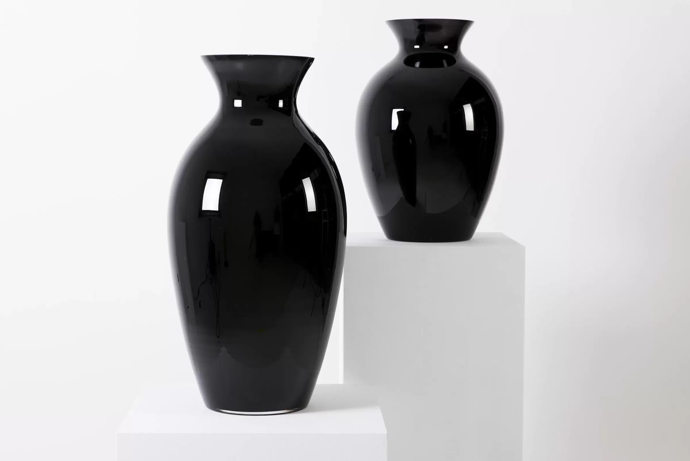 Décoration^Flamant Adina, Vase, Noir, Souffle Bouche, 70Cm
