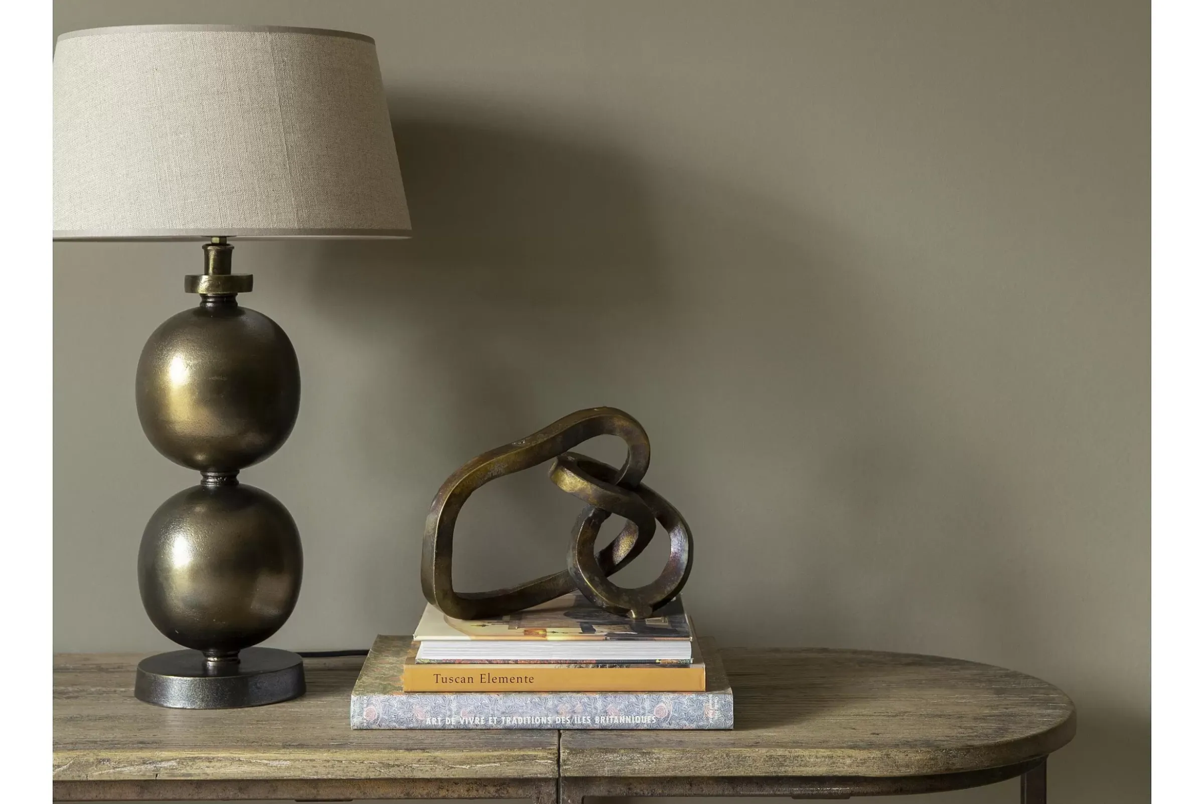 Eclairage^Flamant Annelie, Lampe De Table, Finition Laiton Antique