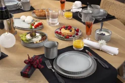 Assiettes, Plats Et Bols^Flamant Architecto, Assiette, Ceramique, Gris, 25,5Cm
