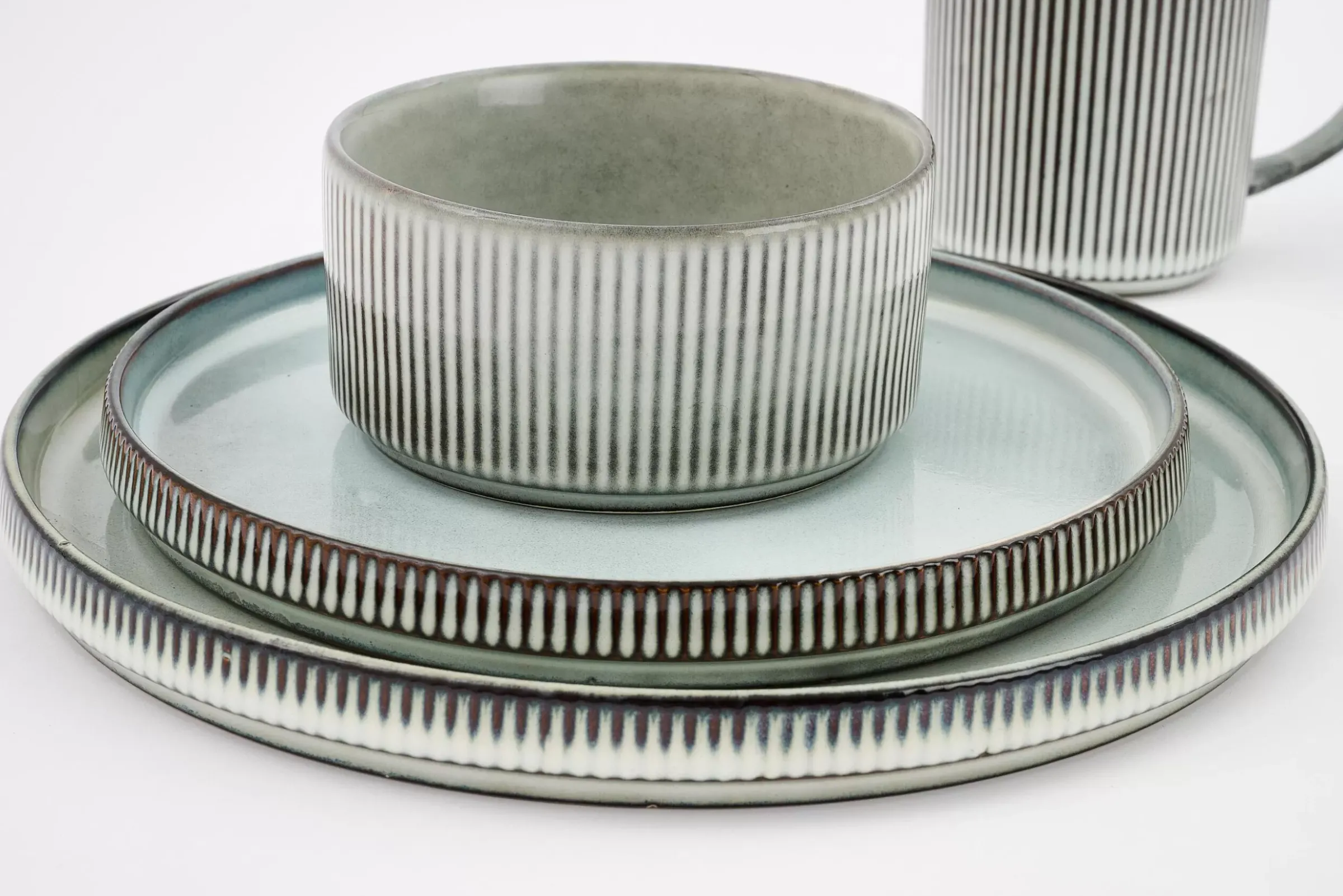 Assiettes, Plats Et Bols^Flamant Architecto, Assiette, Ceramique, Gris, 25,5Cm