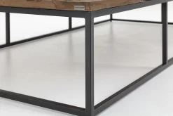 Table A Cafe^Flamant Archy, Table Basse, Rectangulaire, Bois Et Metal