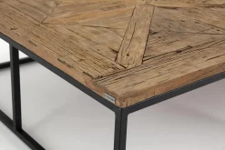 Table A Cafe^Flamant Archy, Table Basse, Rectangulaire, Bois Et Metal