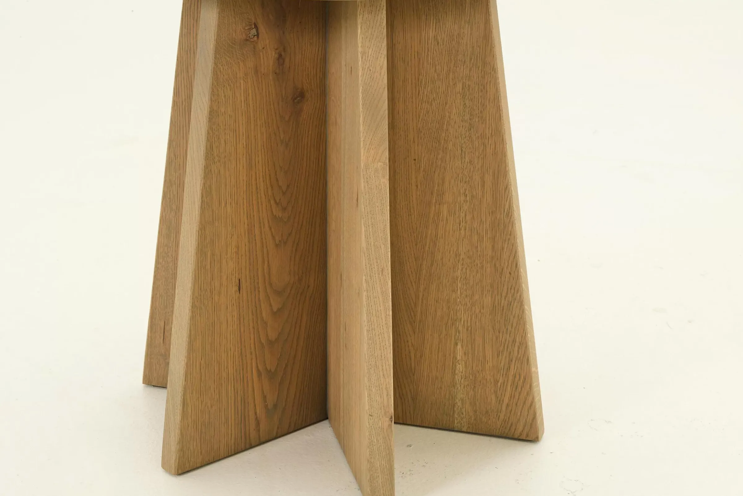 Table A Cafe^Flamant Argent, Table D'Appoint, Chene Patine, Ronde