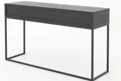 Table A Cafe^Flamant Armand, Table Console, Chene Noir Et Metal