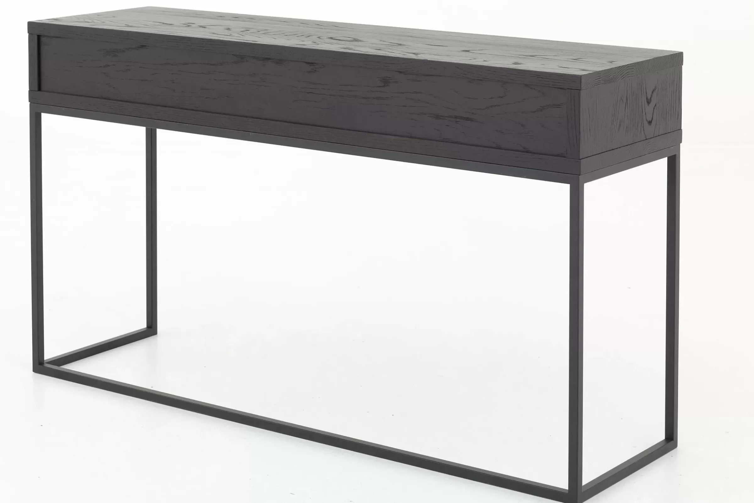 Table A Cafe^Flamant Armand, Table Console, Chene Noir Et Metal