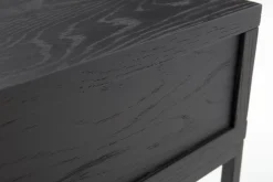 Table A Cafe^Flamant Armand, Table Console, Chene Noir Et Metal