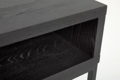 Table A Cafe^Flamant Armand, Table Console, Chene Noir Et Metal