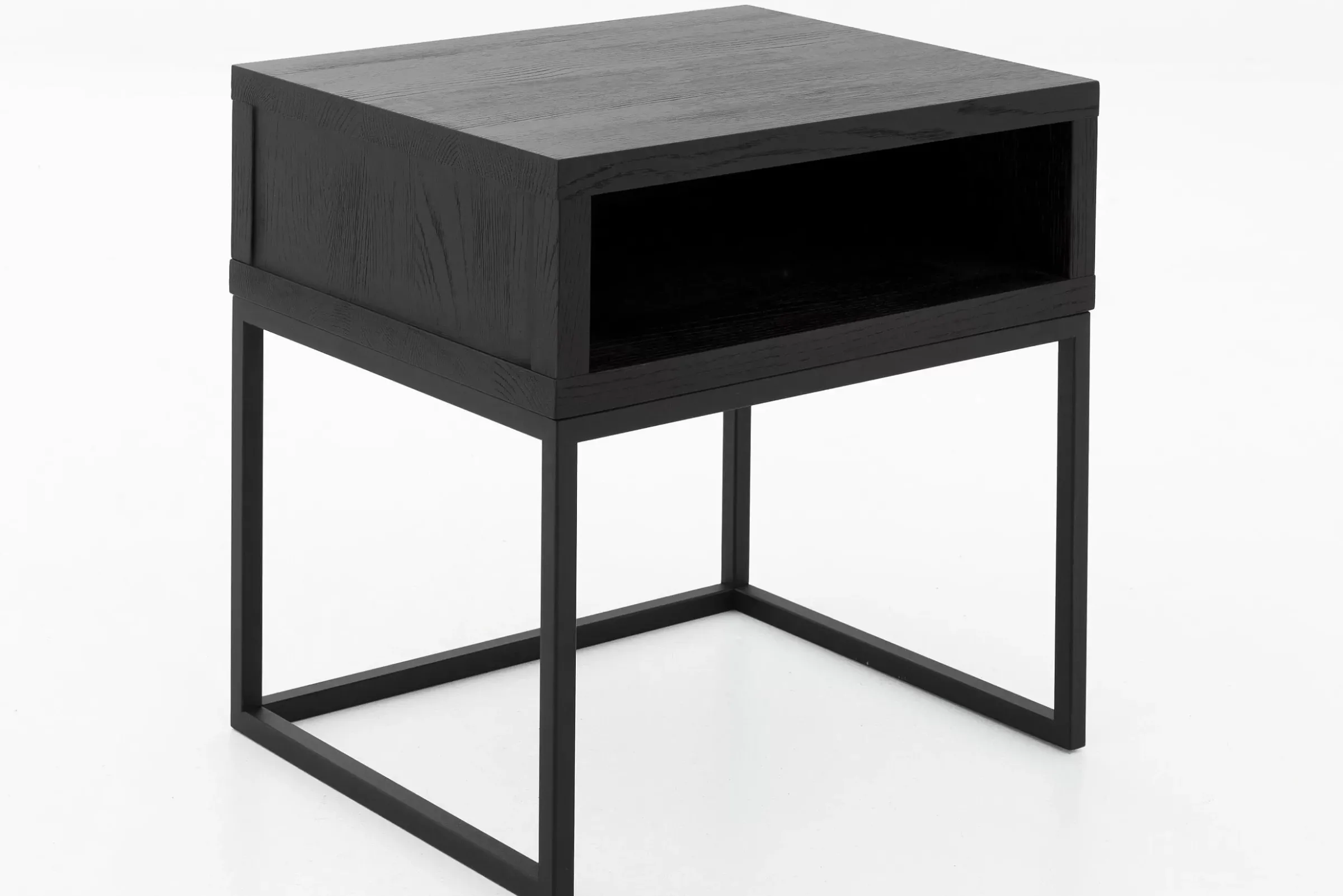 Table A Cafe^Flamant Armand, Table D'Appoint, Chene Noir Et Metal