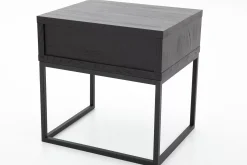 Table A Cafe^Flamant Armand, Table D'Appoint, Chene Noir Et Metal