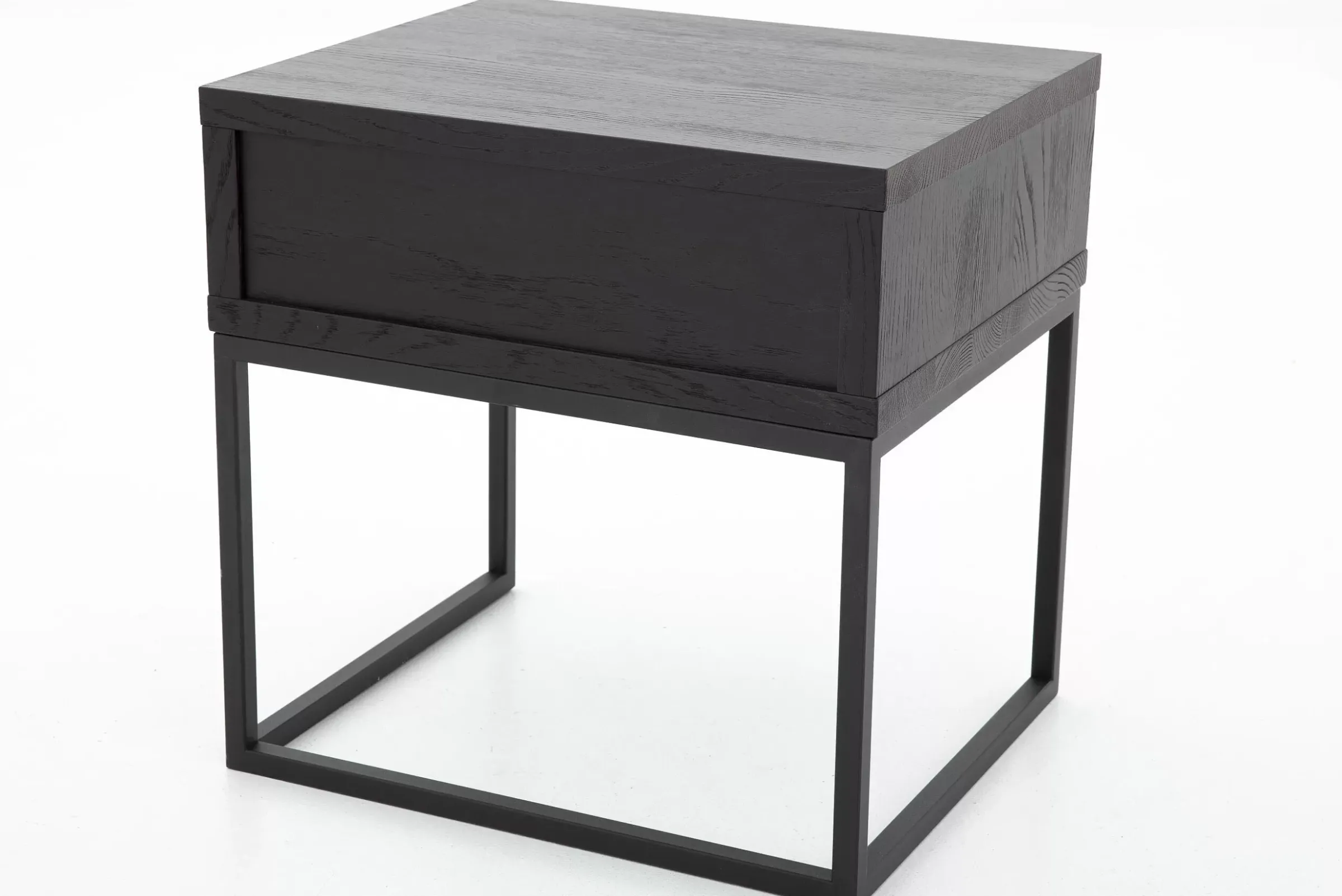 Table A Cafe^Flamant Armand, Table D'Appoint, Chene Noir Et Metal