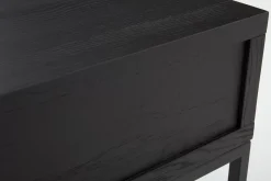 Table A Cafe^Flamant Armand, Table D'Appoint, Chene Noir Et Metal