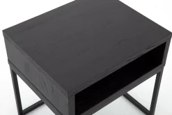 Table A Cafe^Flamant Armand, Table D'Appoint, Chene Noir Et Metal