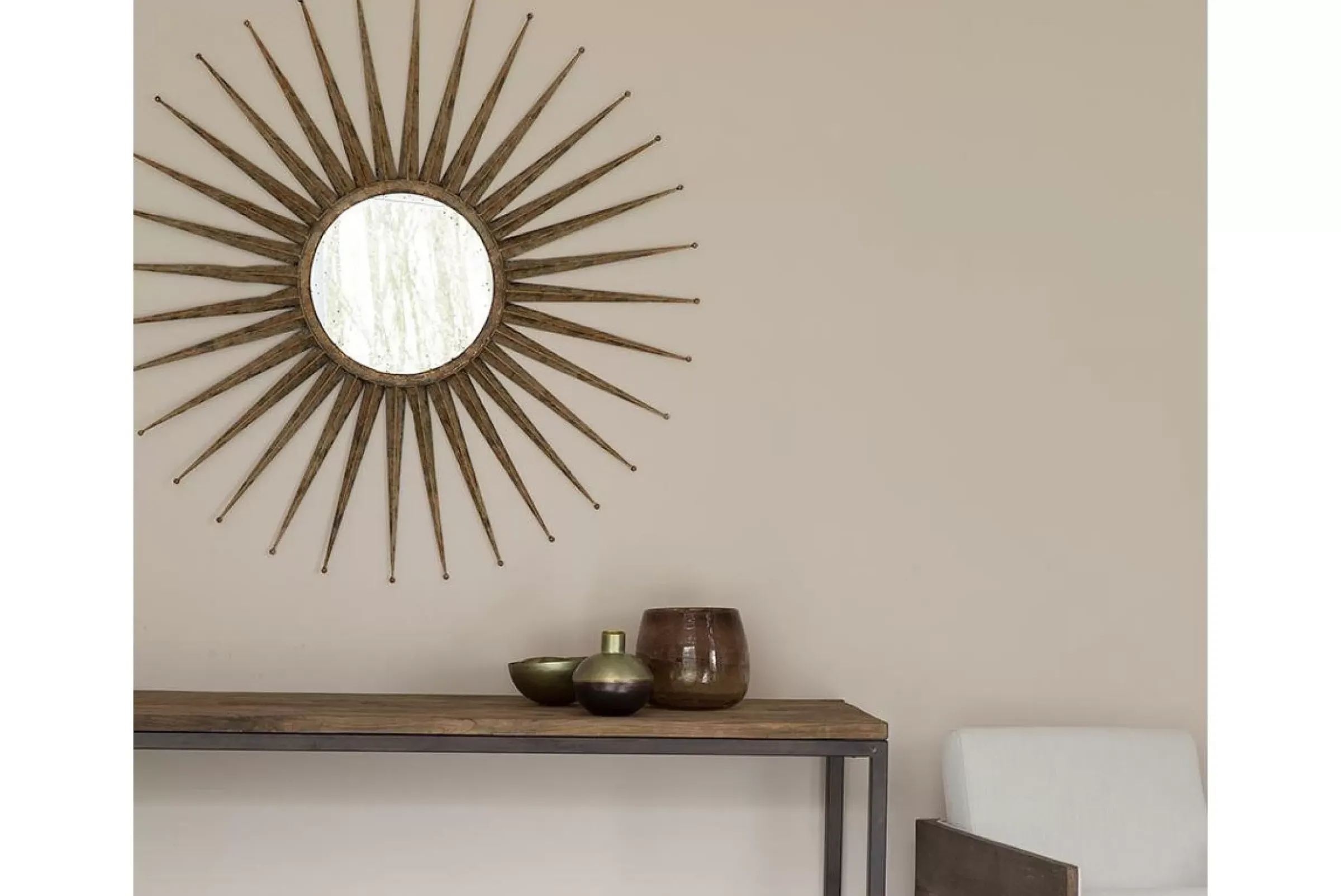 Décoration^Flamant Azura, Miroir, Soleil, Rond