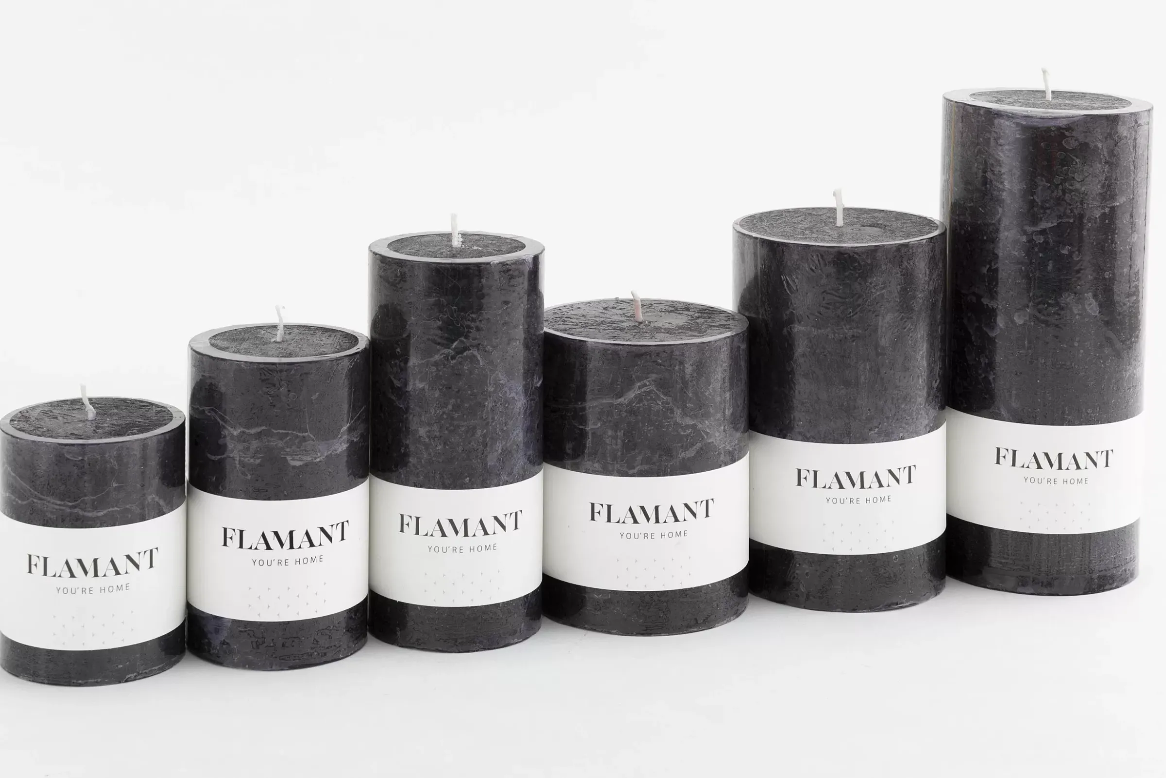 Décoration^Flamant Beth, Bougie, Couleur Noir, 7X15Cm