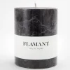 Décoration^Flamant Beth, Bougie, Couleur Noir, 9X11,5Cm