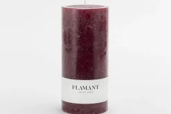 Décoration^Flamant Beth, Bougie, Couleur Rouge Balmoral, 9X20Cm