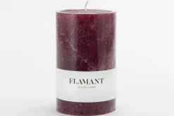 Décoration^Flamant Beth, Bougie, Couleur Rouge Balmoral, 9X15Cm