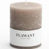 Décoration^Flamant Beth, Bougie, Couleur Taupe, 9X11,5Cm