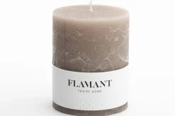Décoration^Flamant Beth, Bougie, Couleur Taupe, 9X11,5Cm