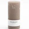 Décoration^Flamant Beth, Bougie, Couleur Taupe, 9X20Cm