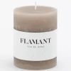 Décoration^Flamant Beth, Bougie, Couleur Taupe, 7X9Cm