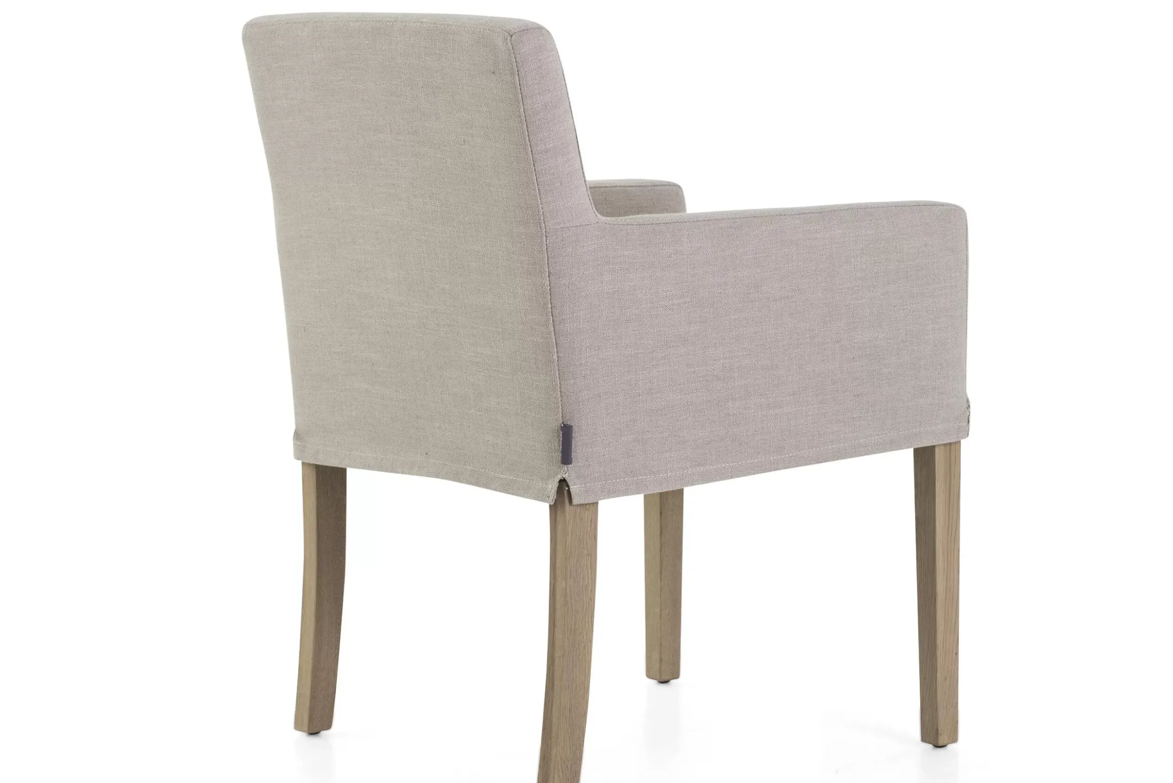 Chaises^Flamant Billy, Fauteuil, Bouleau, Lin Blanc Casse