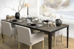 Chaises^Flamant Billy, Fauteuil, Bouleau, Lin Blanc Casse