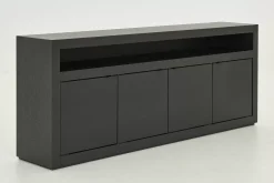 Buffets^Flamant Bjorn, Buffet, Noir, 4 Portes, Avec Lumieres Led A Intensite Variable