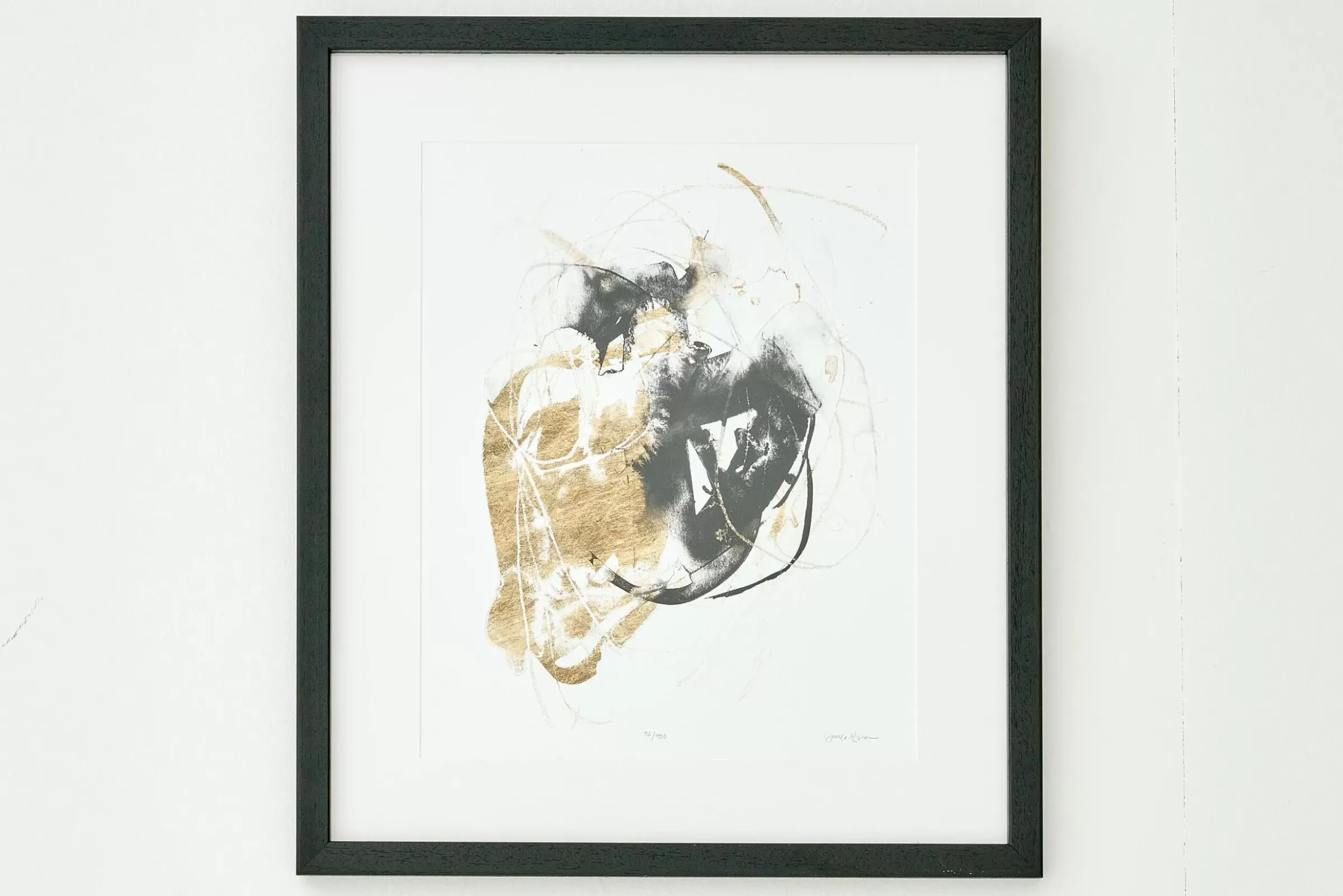 Décoration^Flamant Black & Gold Splash, Art Mural, Modele 3