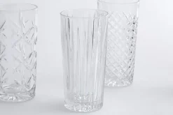 Lunettes^Flamant Bogart, Grand Verre, Coupe A La Main, Ensemble De 6