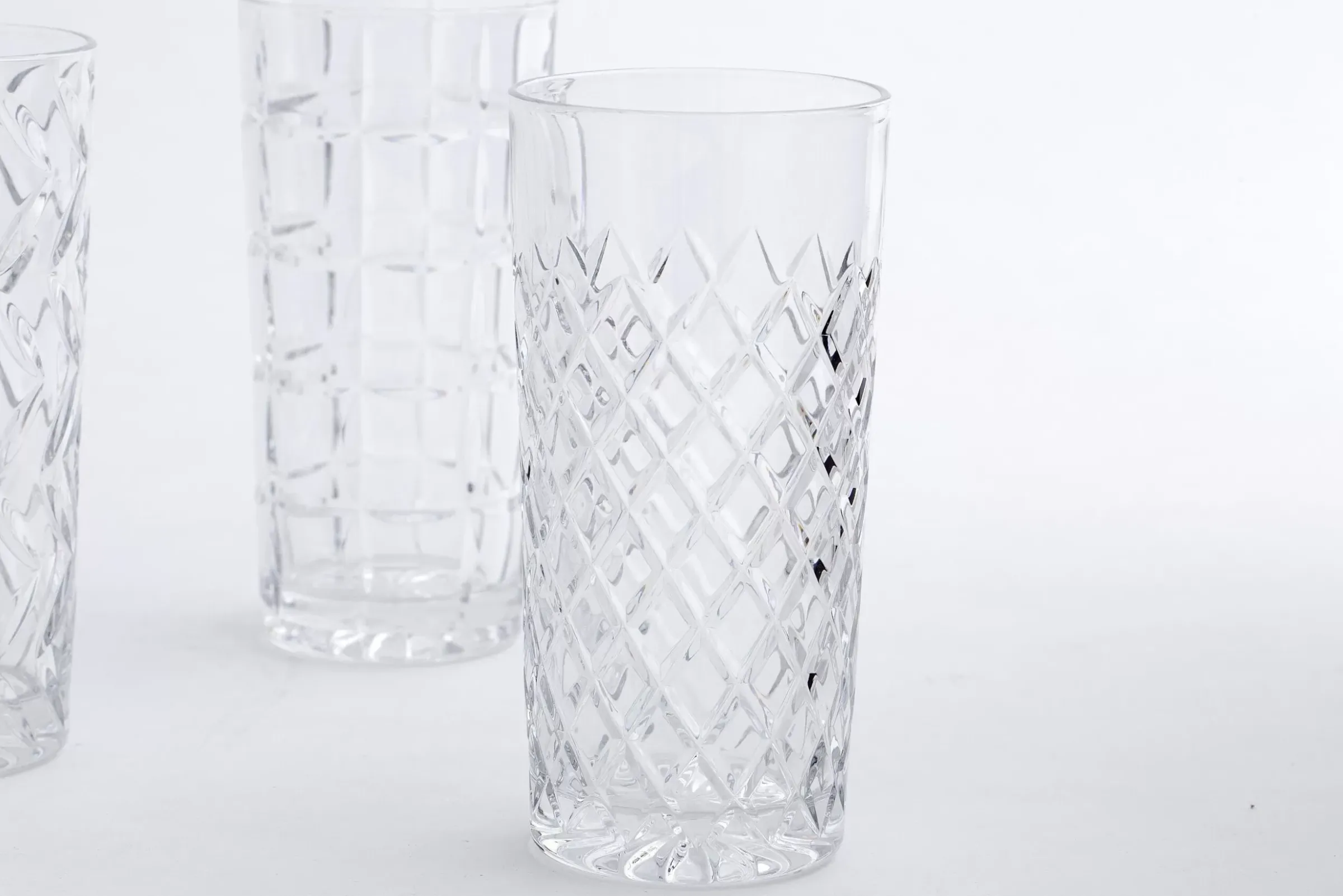Lunettes^Flamant Bogart, Grand Verre, Coupe A La Main, Ensemble De 6
