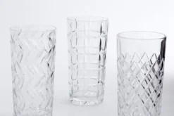 Lunettes^Flamant Bogart, Grand Verre, Coupe A La Main, Ensemble De 6