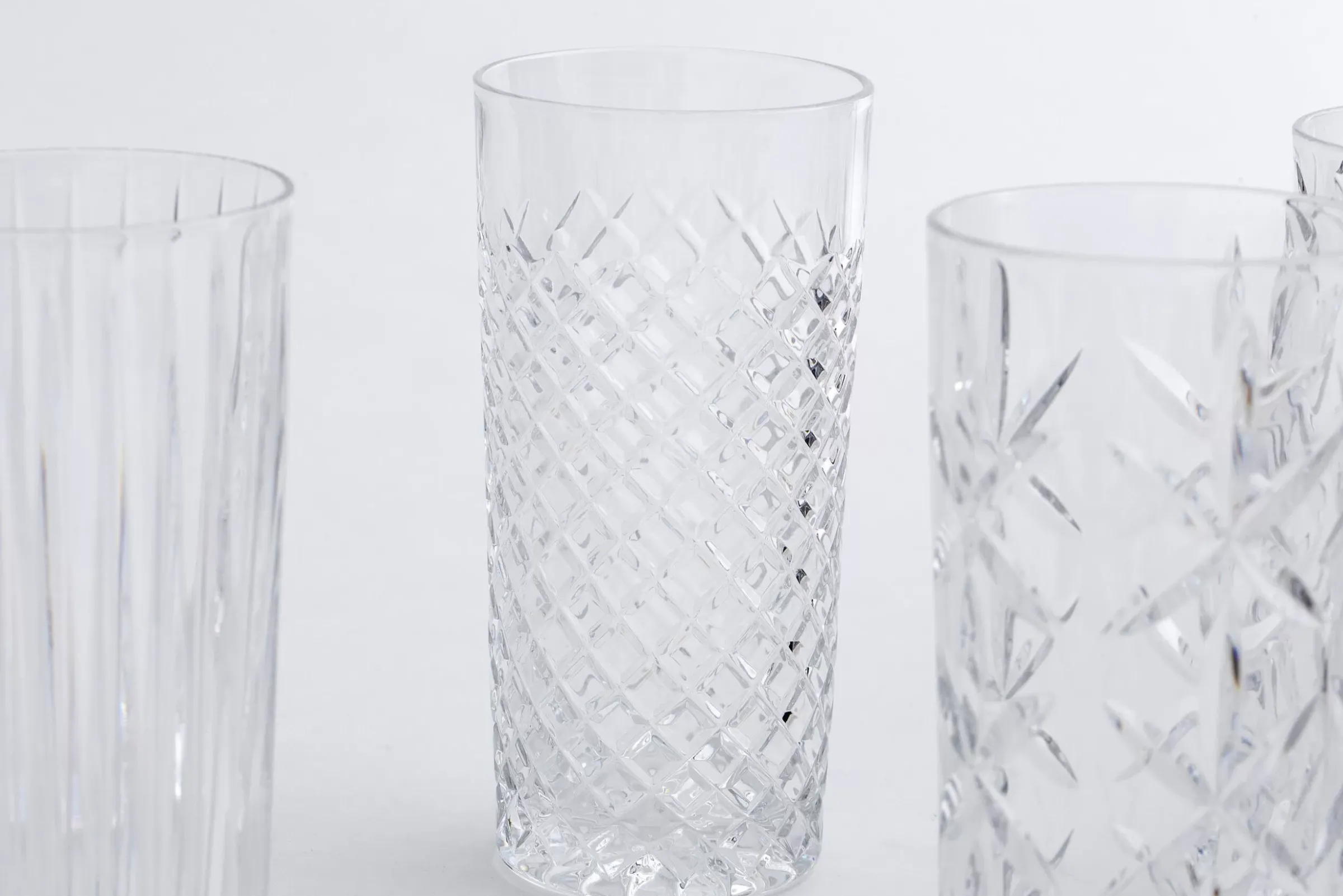 Lunettes^Flamant Bogart, Grand Verre, Coupe A La Main, Ensemble De 6