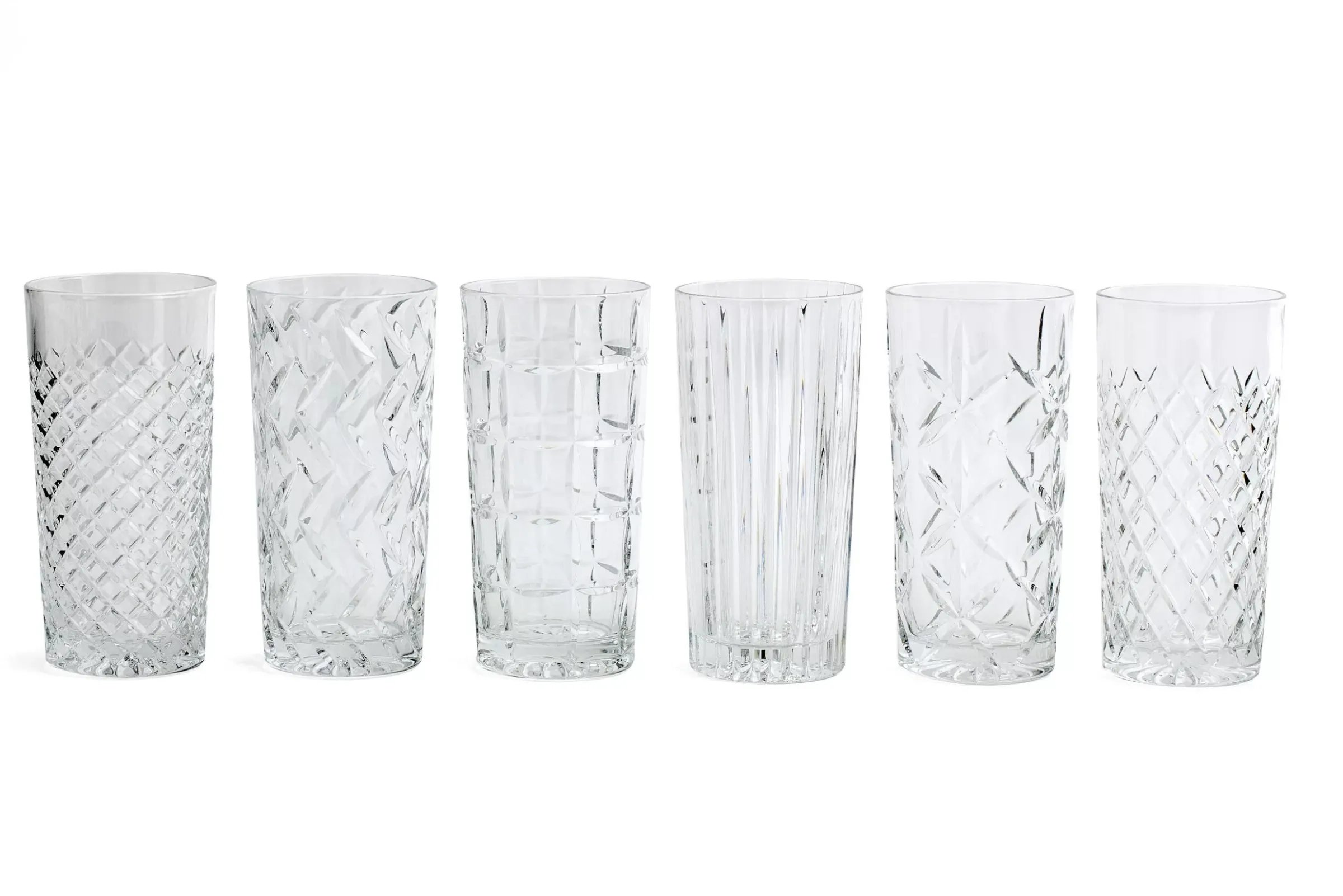 Lunettes^Flamant Bogart, Grand Verre, Coupe A La Main, Ensemble De 6