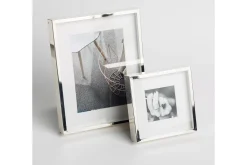 Décoration^Flamant Boites, Cadre Photo, Plaque Argent Et Laque, 13X18