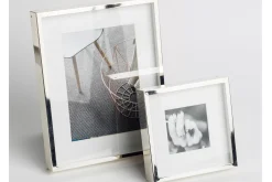 Décoration^Flamant Boites, Cadre Photo, Plaque Argent Et Laque, 8X8