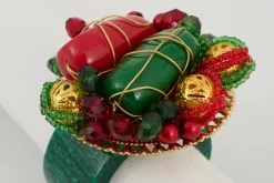 Accessoires^Flamant Brava, Rond De Serviette, Perles