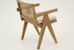 Chaises^Flamant Bruno, Fauteuil, Chene, Roseau, Avec Coussin