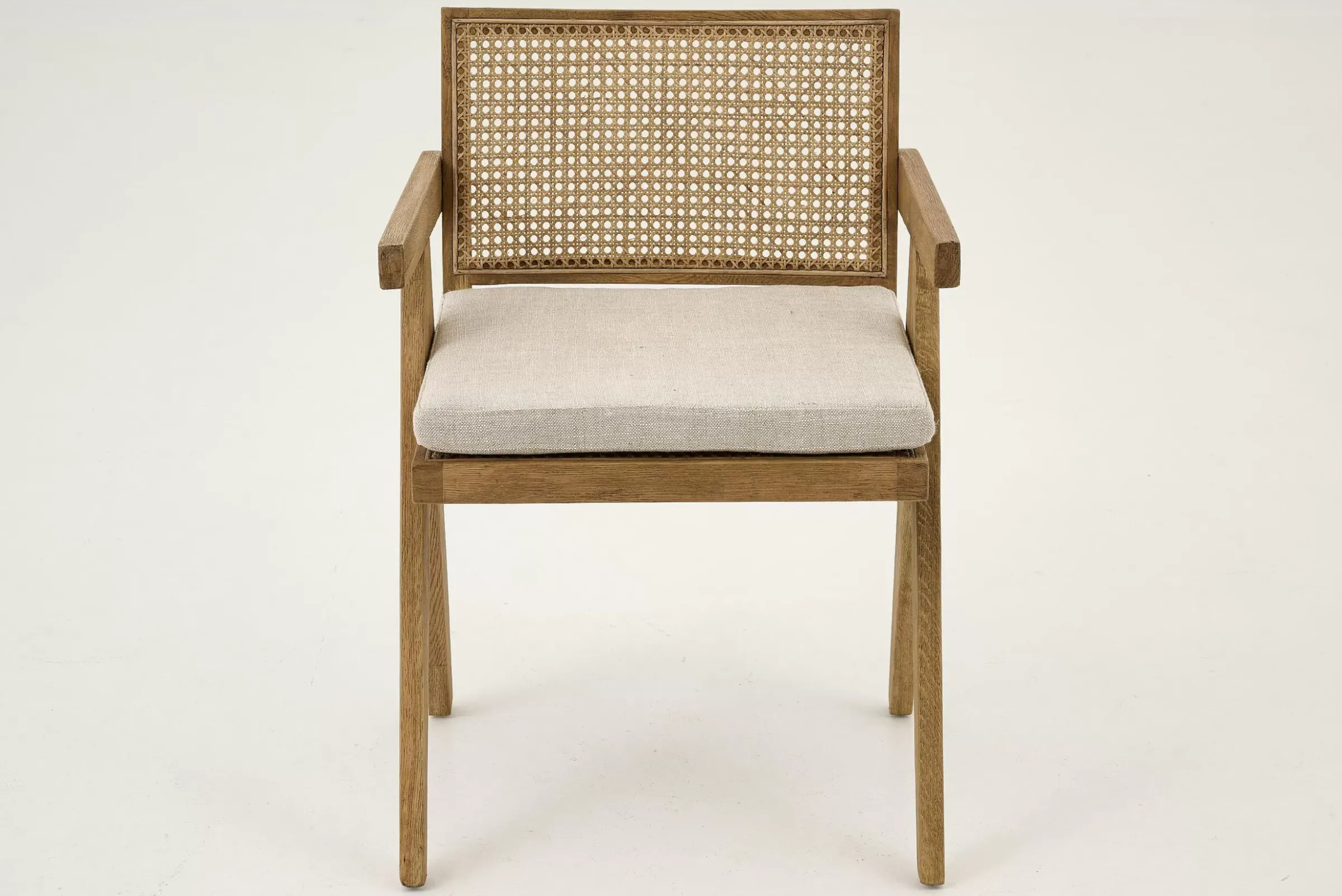 Chaises^Flamant Bruno, Fauteuil, Chene, Roseau, Avec Coussin
