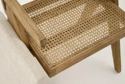 Chaises^Flamant Bruno, Fauteuil, Chene, Roseau, Avec Coussin