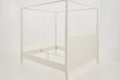 Des Lits^Flamant Cape Cod, Lit A Baldaquin, Blanc, 180 Cm