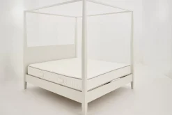 Des Lits^Flamant Cape Cod, Lit A Baldaquin, Blanc, 180 Cm