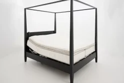 Des Lits^Flamant Cape Cod, Lit A Baldaquin, Noir, 180 Cm