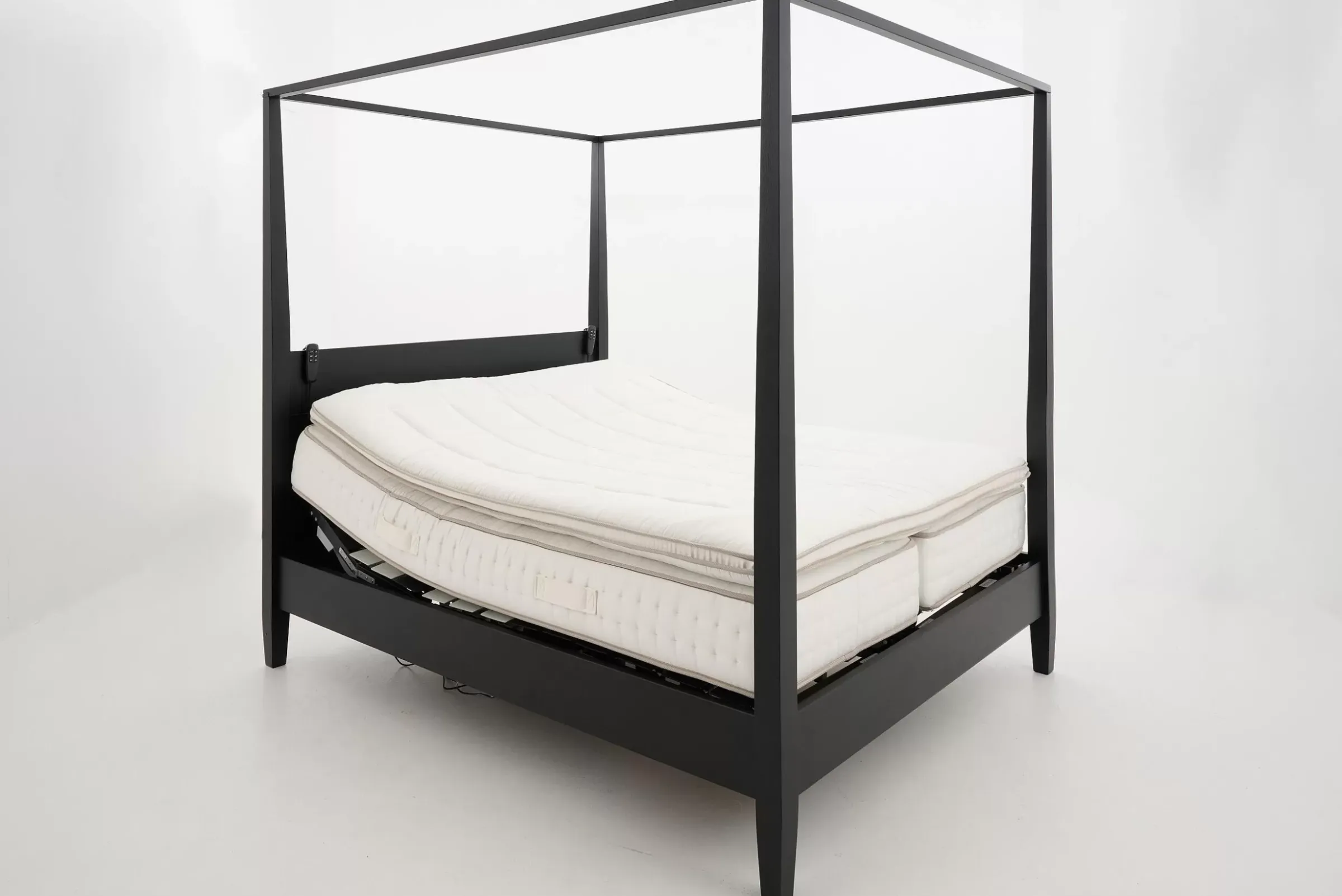Des Lits^Flamant Cape Cod, Lit A Baldaquin, Noir, 180 Cm