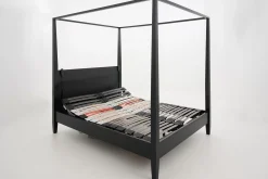Des Lits^Flamant Cape Cod, Lit A Baldaquin, Noir, 180 Cm