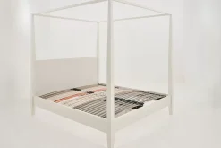 Des Lits^Flamant Cape Cod, Lit A Baldaquin, Blanc, 160 Cm